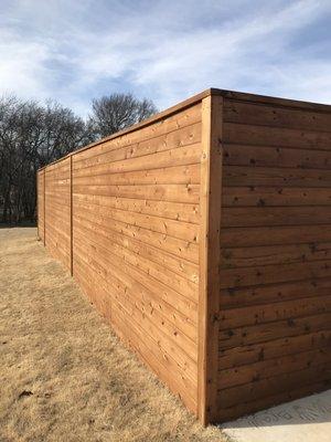 10' Cedar Fence. Pottsboro, TX