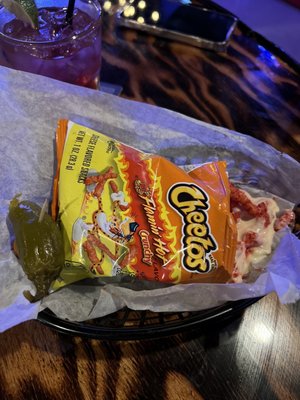 Hot Cheetos and cheese