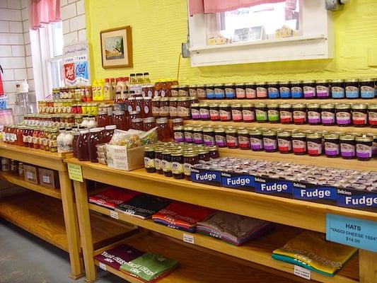 Great selection of local honey, jams & preserves. They even sell t-shirts.