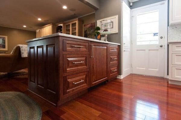 Solid cherry kitchen island