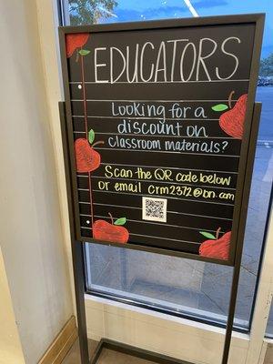 I'm not an educator but this store does support educators! As we all should.