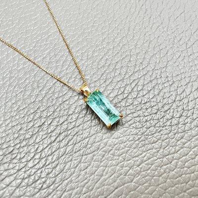 Baguette Zambian Emerald Necklaces