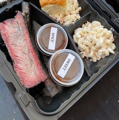 Smoked Beef rib plate.. One of our pop-up at Alpha Acid Brewing Company