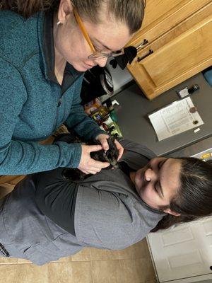 Dr. Rankin and Maria from their first day in COS!