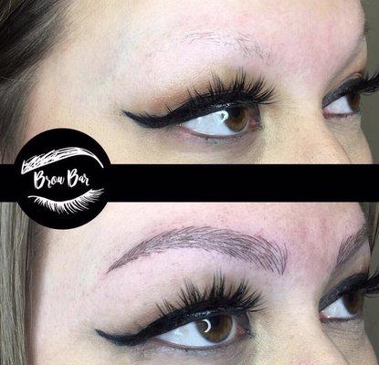 No brows? No problem! Microblading last 8-16 months