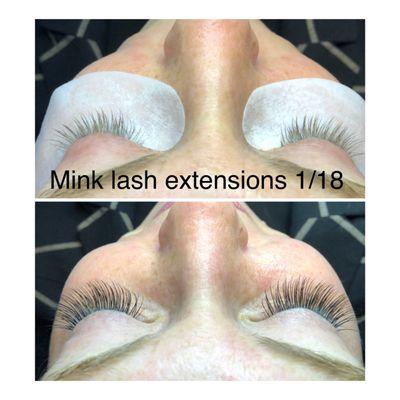 Mink eyelash extensions