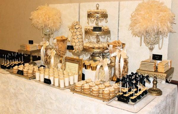 Old Hollywood Glam Dessert Buffet