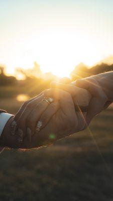 Sunset wedding photography