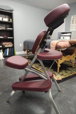 We offer chair massage at our office and your location