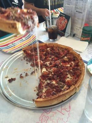 The meat lovers deep dish