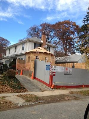 House addition under construction in Richmond Hill North.