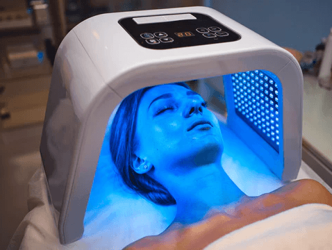 LED facial therapy