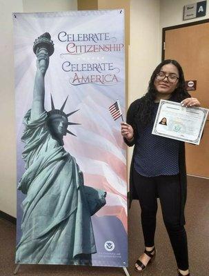 American citizen through citizen parent!
Way to go Ariel!