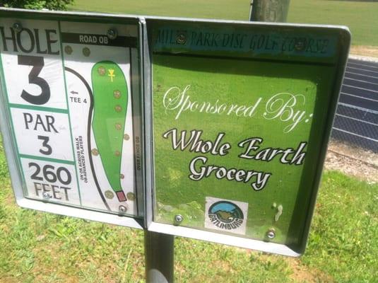 Hole 3 is sponsored by my favorite grocery store!