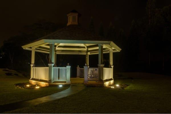 Night shot of gazebo