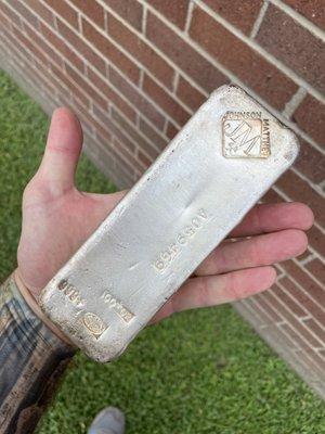 100oz JM Silver Bar