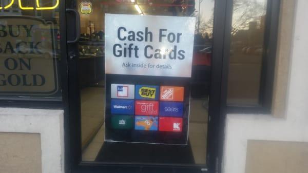 Cash Paid for over 1000 Merchants Gift cards.