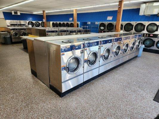 Dexter washing machines and ADC dryers.