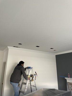 Installing ceiling lights