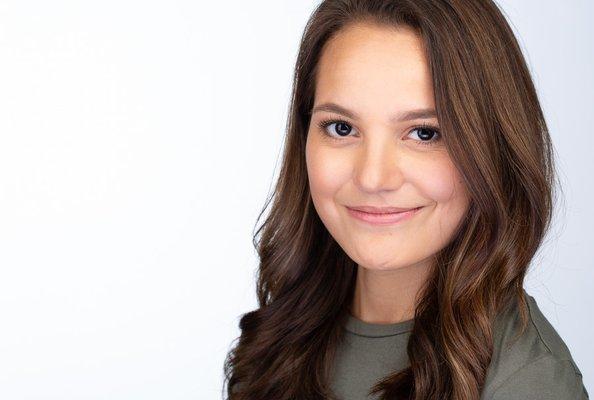 Teenage actress professional headshot