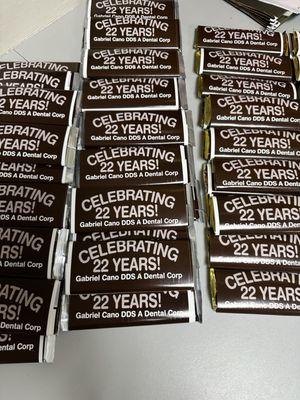 Thank you for helping us celebrate 22 years of happy smiles this week!  This wouldn't be possible without great patients like each of you!