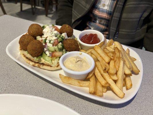 Falafel Wrap with Fries