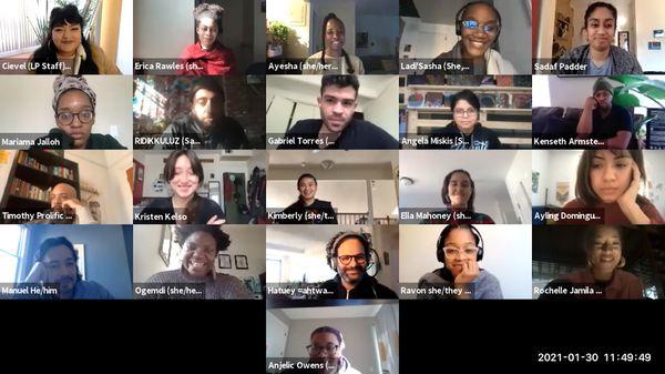 Virtual session of the Create Change Fellowship Program