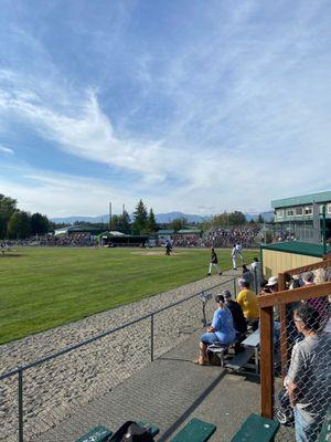 Home plate and stadium views