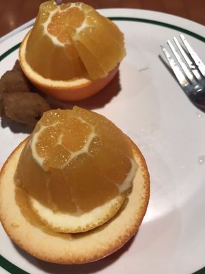 Oranges are pre-cut, great for lazy eaters like me!