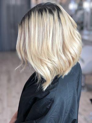 Rooty blonde and haircut