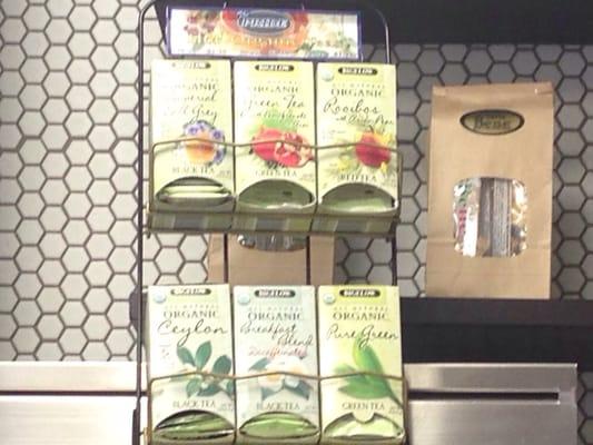 Organic tea selection