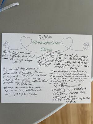 Handwritten grievance note from the Curem staff