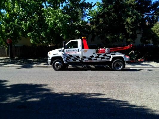 Brown's Towing truck.