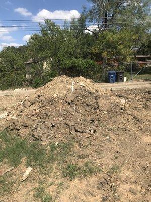 Same backyard, different pile of dirt