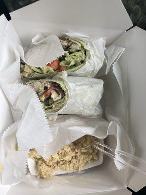 Delicious healthy tuna salad wrap! Great hidden gem where you can find healthy fresh food in downtown Burlington.