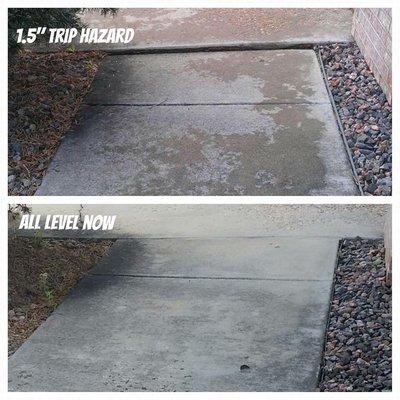 Don't trip on those sidewalks. Get them pumped up to the correct level and save over replacement.