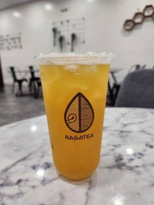 Mixed fruit green tea with mango and pineapple.  Amazing combo!