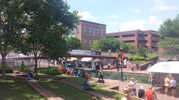 Outside at the art festival...nice weather!!!