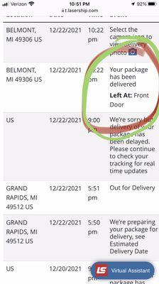 Lies! Definitely was not at my front door; really at my mailbox on the street!