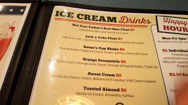 Like the idea adult shakes and floats...