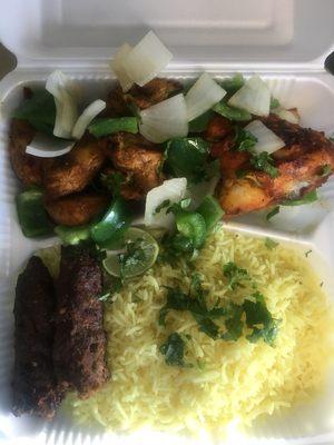 Mix grill with rice & bread salad $8.99