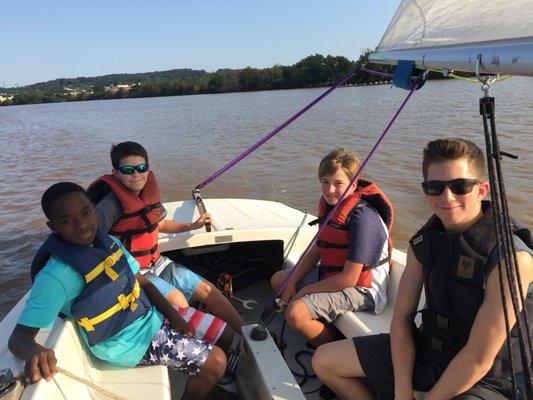 Brendan Sailing's first after school program session in Washington DC (Fall 2018).