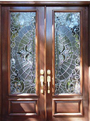 Leaded/Beveled glass entry doors