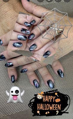 Halloween nails magnetic, nail polish, and lots of fun.