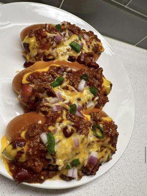 Loaded hotdogs