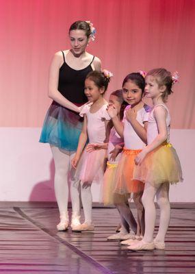 Pre-Ballet students at the end of year demonstration