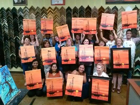 #merlot2masterpiece fun painting Sunset Sail