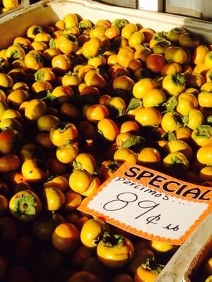 Persimmon in October! Yummmm. Last week they were 2 lbs for $1!