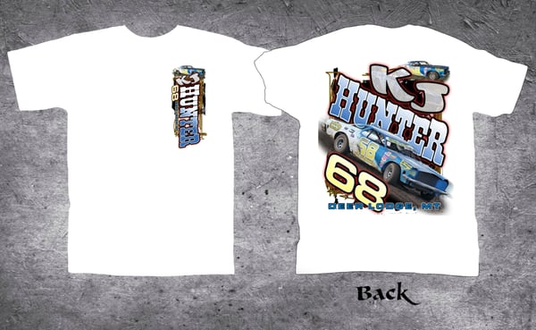 Custom Racing T-Shirts with minimums as low as 15 shirts!