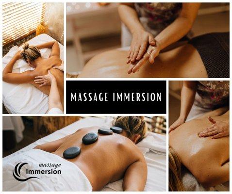 Whether you want to Relax and Restore, or need a Therapeutic Deep experience Massage Immersion is the place to experience it all.